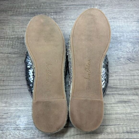 Sam Edelman~Women’s~”Kerry” Pewter Sequin Espadrille Slide Mules~Size 8.5 - Picture 8 of 9
